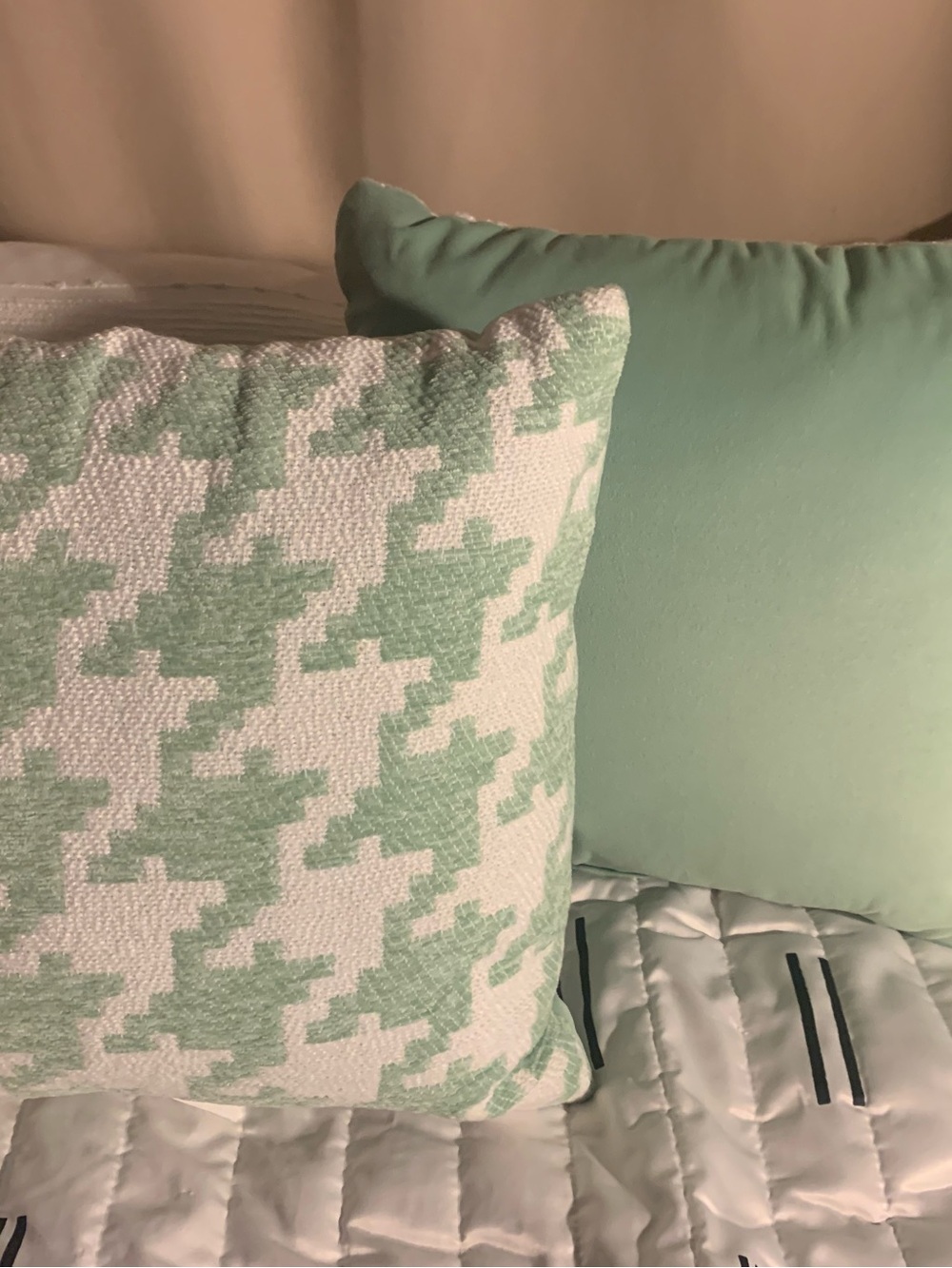 Room Essentials Mint Patterned and Solid Accent Pillow Set